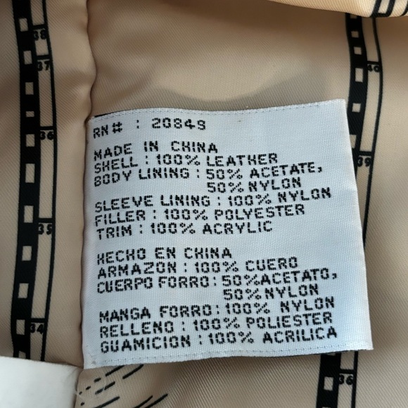 VTG EXCELLED LEATHER BOMBER BIKER JACKET AVIATOR BROWN/MAP GRAPHIC LINER  SZ XXL - Picture 9 of 16